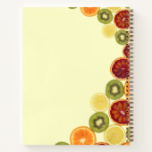 スライス種々の新鮮な果物ノート ノートブック (裏面)