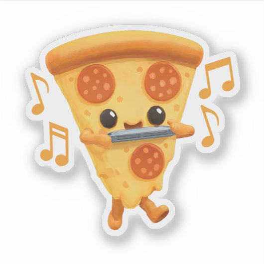 スライス遊のハーモニカ シール (正面)