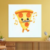 スライス遊はハーモニカかわいい キャンバスプリント (インサイチュ (リビング))