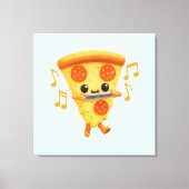 スライス遊はハーモニカかわいい キャンバスプリント (正面)
