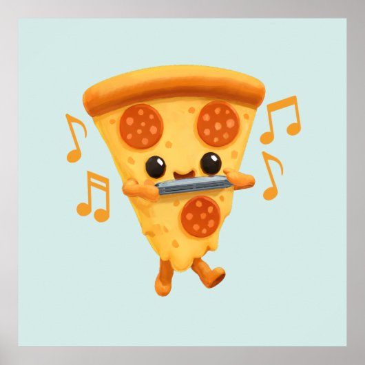 スライス遊はハーモニカかわいい ポスター (正面)