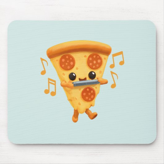 スライス遊はハーモニカかわいい マウスパッド (正面)