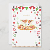 スライス・オブ・ファン バースデー ピザ バースデー パーティー 招待状 (裏面)