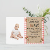 スライス・オブ・ファン 1歳の誕生日 フォト付き 招待状 (スタンド正面)