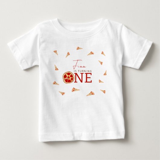 スライス・オブ・ファン 1歳の誕生日 ベビーTシャツ (正面)