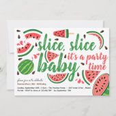 スライス、スライスベビースイカ誕生日パーティー 招待状 (正面)