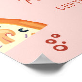 スライス・スライスベビー最初の誕生日ようこそ記号 ポスター (角)