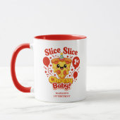 スライス スライス チーズィ ベイビー ピザ 1歳の誕生日 マグカップ (左)