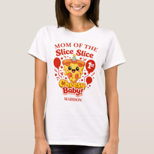スライス スライス チーズベイビーピザ ママ 誕生日 Tシャツ