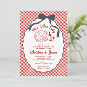 スライス スライス ベイビー ピザ シャワー 招待状 (スタンド正面)