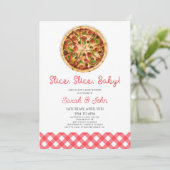 スライス、スライス、ベビー!ピザベビーシャワー 招待状 (スタンド正面)