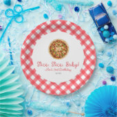 スライス、スライス、ベビー!ピザ誕生日パーティー ペーパープレート (パーティー)