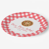 スライス、スライス、ベビー!ピザ誕生日パーティー ペーパープレート (アングル)