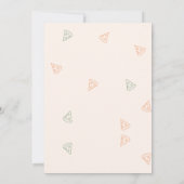 スライス ベイビー スライス ピザ タイム ベイビー シャワー 招待状 (裏面)