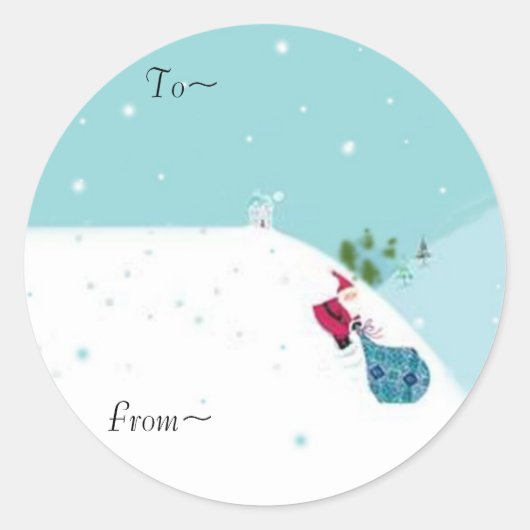 スライディングサンタラベル ラウンドシール (正面)