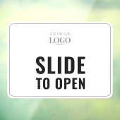 スライドして開ける | 現代的でミニマルな商業用ドア ウィンドウサイン (シート3)