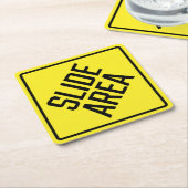 スライドエリア紙コースター スクエアペーパーコースター (アングル)