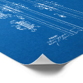 スライドルールランナー特許 – 青写真 ポスター (角)