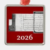 スライドルール メタルオーナメント (正面)