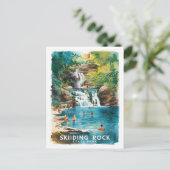 スライドロック州パークアリゾナウォーター絵を描カラー ポストカード (スタンド正面)