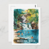スライドロック州パークアリゾナウォーター絵を描カラー ポストカード (正面/裏面)
