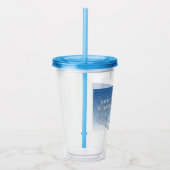 スライド雪だるまクリスマスホリデーアクリルタンブラー アクリルタンブラー (右)