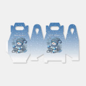 スライド雪だるまクリスマスホリデーギフトボックス フェイバーボックス (折り畳みなし)