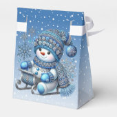 スライド雪だるまクリスマスホリデーギフトボックス フェイバーボックス (裏面サイド)