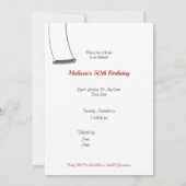 スライド50th Birthday Partyでセクシーなピンアップ 招待状 (裏面)