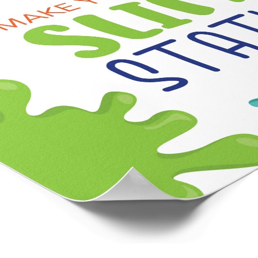 スライムの誕生日に自分のスライムサインを作りなさい ポスター (角)