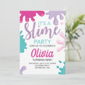 スライムの誕生日パーティー招待状 招待状 (スタンド正面)