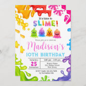 スライムの誕生日招待状 招待状 (正面/裏面)