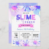 スライムの誕生日招待状 招待状 (正面/裏面)