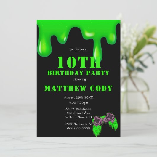 スライムアンドゲームズボーイ10thバースデーパーティー招待状 (スタンド正面)