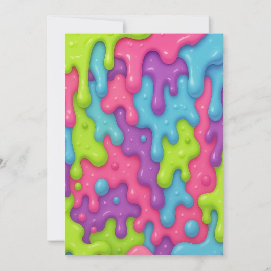 スライムカラフルパーティー子供へ 招待状 (裏面)