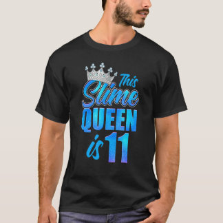 スライムクイーン11thバースデーパーティー11歳の女の子 tシャツ