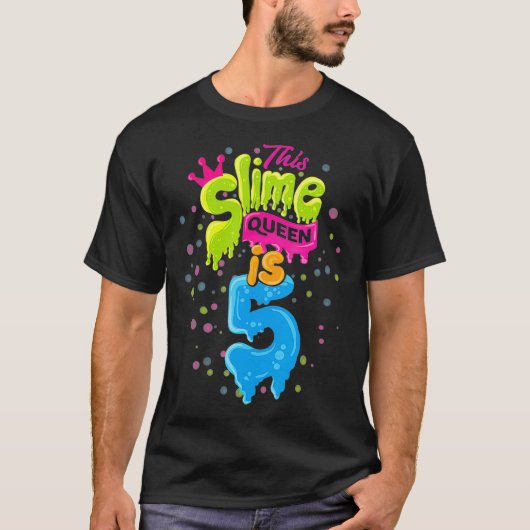 スライムクイーン5th誕生日スライムシャツ5 tシャツ (正面)