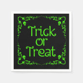 スライムグリーンのトリックまたは治療 スタンダードカクテルナプキン (正面)