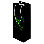 スライムグリーンのトリックまたは治療 ワインギフトバッグ (裏面アングル)