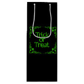 スライムグリーンのトリックまたは治療 ワインギフトバッグ (正面)