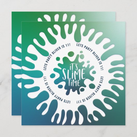 「スライムタイムのレインボー・スプラット誕生日パーティー (正面/裏面)