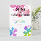 スライムタイム誕生日パーティーの招待 招待状 (スタンド正面)