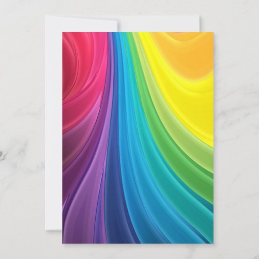 スライムタイム·プライマリ·レインボー·バースデー·パーティーが招待される 招待状 (裏面)