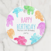 スライムテーマキッド誕生日メッセージカード フェイバータグ (正面)