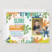 スライムバースデーパーティーがポタポタの写真招待状5 6 7 8 招待状 (正面)
