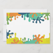 スライムバースデーパーティーがポタポタの写真招待状5 6 7 8 招待状 (裏面)