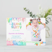 スライムバースデーパーティーの写真 招待状 (スタンド正面)