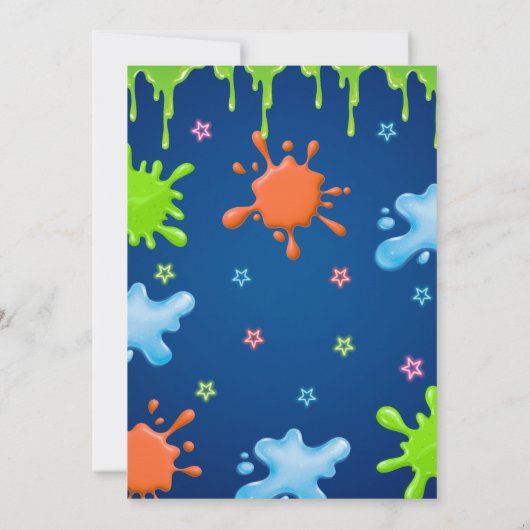 スライムバースデーパーティーの招待 招待状 (裏面)