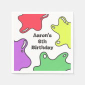 スライムバースデーパーティー スタンダードカクテルナプキン (正面)