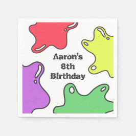 スライムバースデーパーティー スタンダードカクテルナプキン